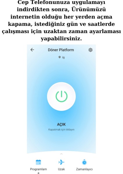 25 kg Taşıma Kapasiteli Uzaktan Wi-Fe Kontrol Döner Platform