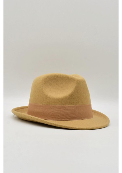 Erkek Camel Fötr Şapka
