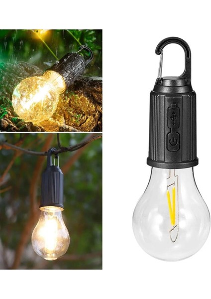 Buffer® Şarj Olabilen 3 Farklı Mod Led'li Kendiliğinden Asma Kancalı Kamp,dış Cephe Lambası