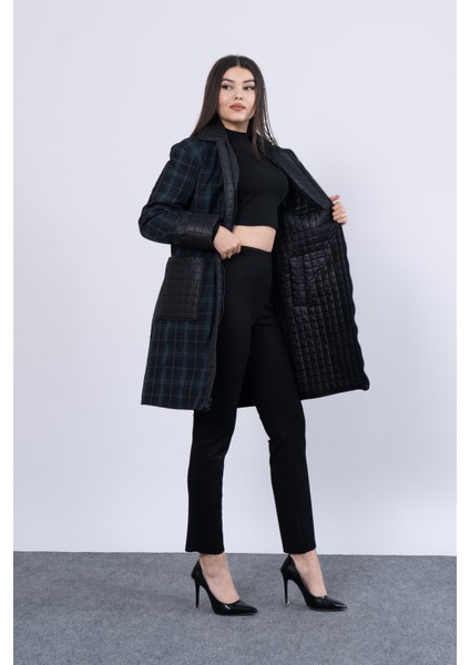 Çift Taraflı Ekose Desenli Iç Kapitoneli Kaban 2573 fırsatları