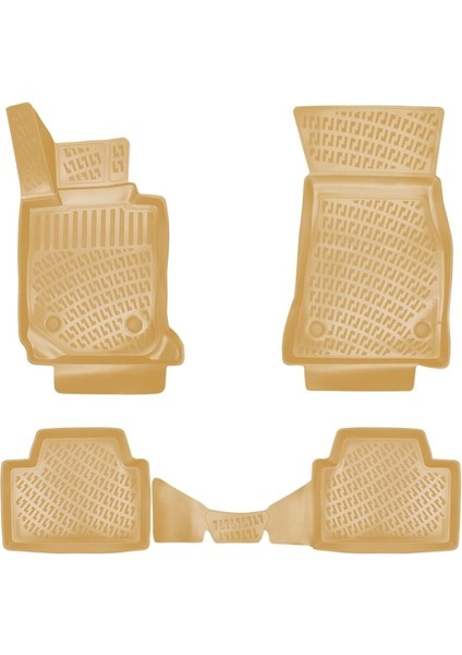 Ford Fiesta 2009-2013 Uyumlu Bej 3D Havuzlu Paspas