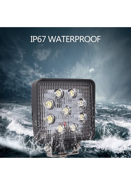 Sis ve Çalışma Lambası Kare 9 LED 27W 12-24V Adet/ LASS309 modelleri