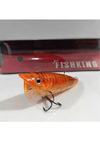 Popper Rapala 7 cm 12 gr ( Kofana - Levrek - Baracuda - Palamut - Lüfer - Kuzu ) - Orange Tiger