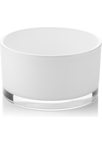 6 Adet Beyaz Iç Boyama Oval Cam Bardak - Doluma Uygun