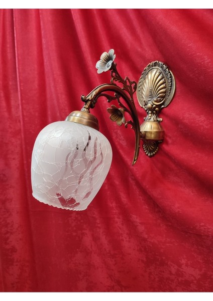 Döküm Aplik.antik Sarı. Yana Bakan.güllü. E.27