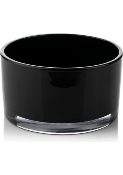 Siyah Iç Boyama Oval Cam Bardak - Doluma Uygun