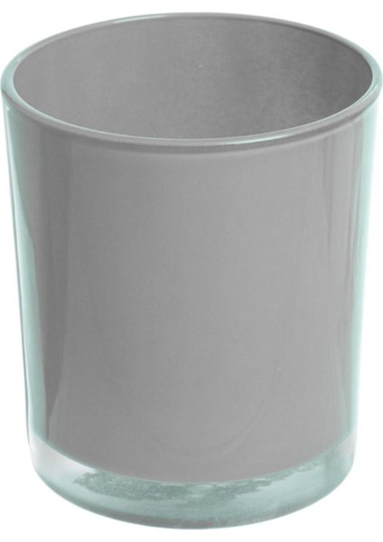 12 Adet Gri Pastel Renk Cam Mumluk - Iç Boyama - Doluma Uygun