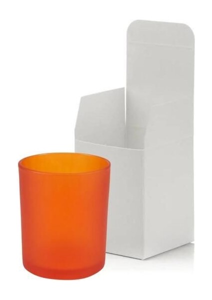 6 Adet Turuncu Buzlu Cam Bardak Mumluk - Doluma Uygun fiyatları