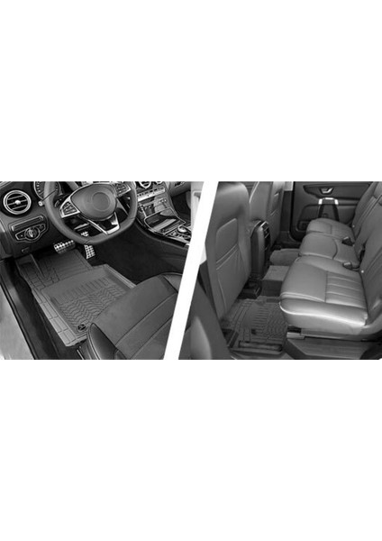 Opel Corsa C 2000-2006 Araca Uyumlu Prof Derin Havuzlu Gri Oto Paspas Takımı