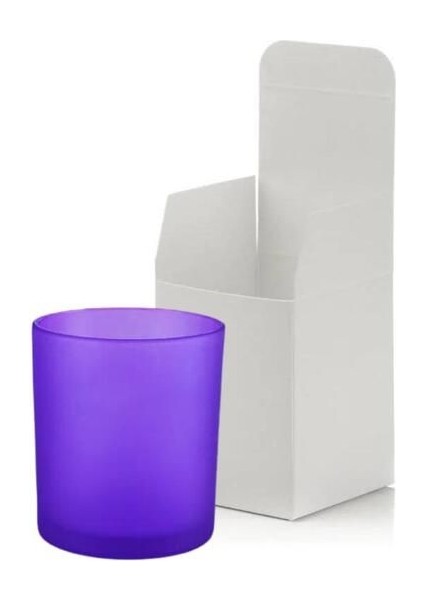 6 Adet Mor Buzlu Düz Cam Bardak Mumluk - Doluma Uygun fiyatları