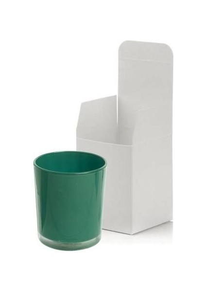 6 Adet Zümrüt Yeşil Pastel Renk Cam Mumluk - Iç Boyama - Doluma Uygun fiyatları