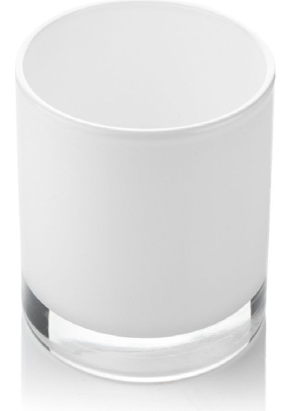 6 Adet Beyaz Iç Boyama Düz Cam Bardak - Doluma Uygun