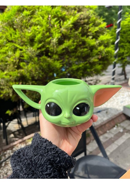 Sevimli 3D Baby Yoda Seramik Özel Kupa Yoda Kupa 300 ml