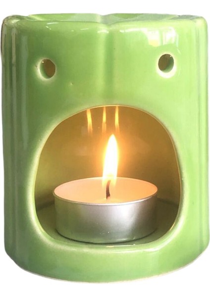 Seramik Yeşil Çiçek Model Buhurdanlık