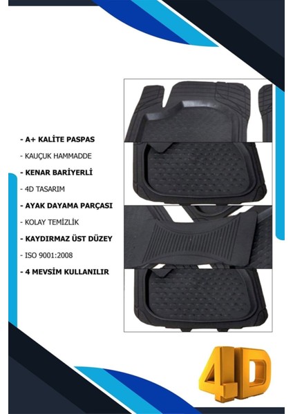 Mercedes Gl Lüx 4d Derin Havuzlu Paspas Seti fiyatları