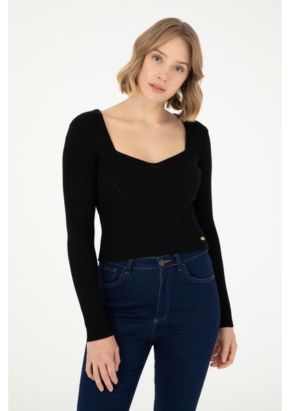 Kadın V Yaka Kazak fırsatları