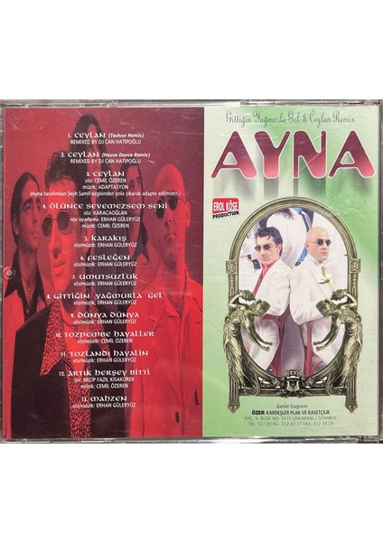 CD Ayna Gittiğin Yağmurla Gel & Ceylan Remix Sarı Bandrollü CD fiyatları