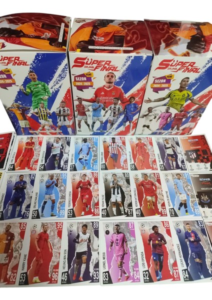 Süper Final 2025 Yeni Sezon (25 Paket 75 Adet Futbolcu Kartı Vardır) Futbolcu Oyun Kağıtları
