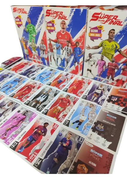 Süper Final 2025 Yeni Sezon (25 Paket 75 Adet Futbolcu Kartı Vardır) Futbolcu Oyun Kağıtları fırsatları