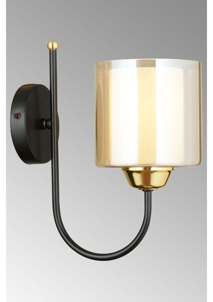 Siyah Baston Çift Camlı Yukarı Bakan Modern Aplik fiyatları