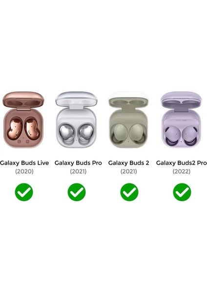 Samsung Galaxy Buds Live - Galaxy Buds Fe Yumlu Mat Silikon Kılıf+Kanca