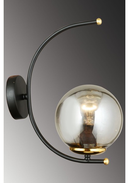 Siyah Bade Füme Camlı Yukarı Bakan Modern Aplik fiyatları