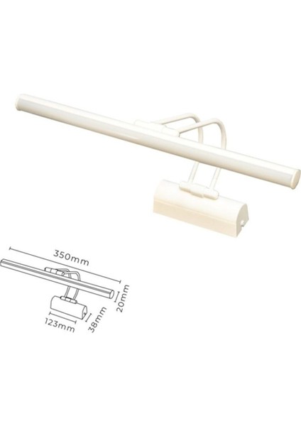 7 Watt Beyaz Kasa Flüt LED Aplik - Resim ve Duvar Apliği