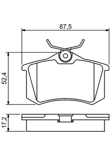 Audi A4 B5, B6, B7 1995-2009 Tırnaklı Tip Arka Fren Balatası Takım