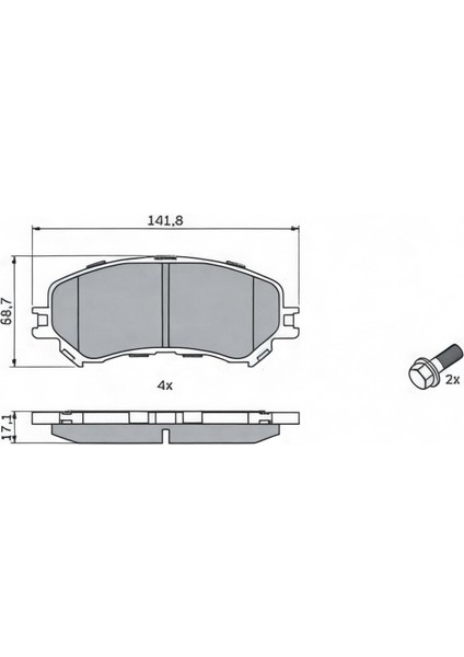 Renault Espace V 2015-2023 Orta Kulak Uzun Tip Ön Fren Balatası Takım fiyatları