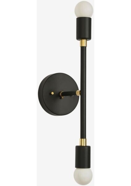 Nida 2`li Siyah Gold Aplik