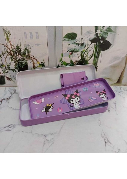 Kawaii Sanrio Kuromi Cinnamoroll Pom Pom Purin My Melody Metal Kalemlik Kalem Kutusu