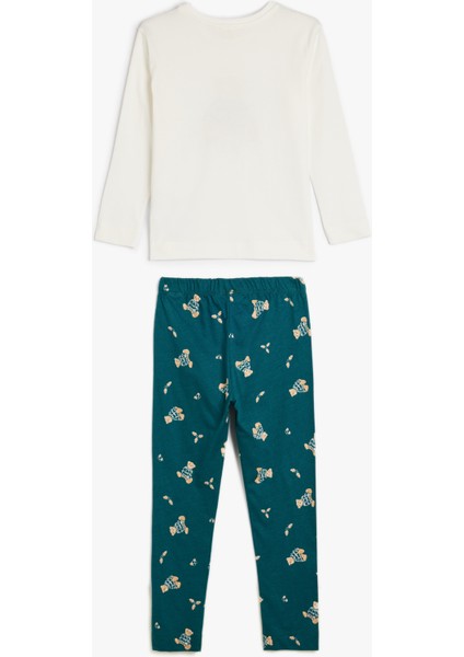Ayıcık Desenli Uzun Kollu Pamuklu Pijama Takımı fiyatları