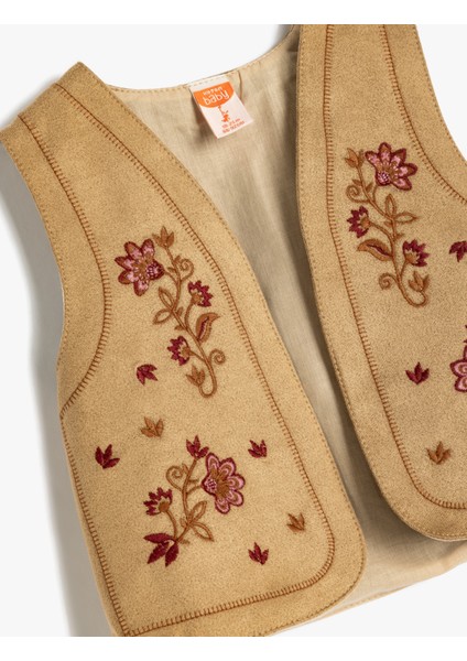 Çiçek Işleme Detaylı Kolsuz Pamuklu Yelek modelleri