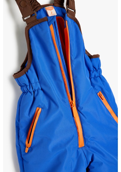 Fermuar Detaylı Askılı Uzun Kar Tulumu modelleri