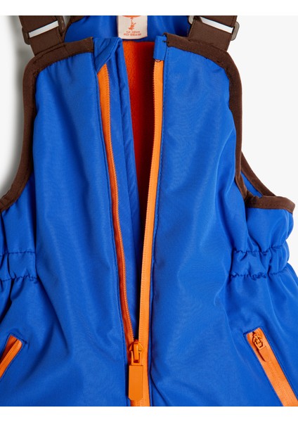 Fermuar Detaylı Askılı Uzun Kar Tulumu fırsatları