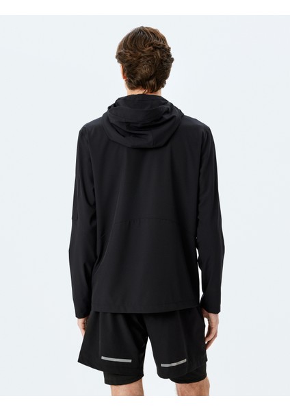 Fermuarlı Paraşüt Kumaş Kapşonlu Spor Ceket fırsatları