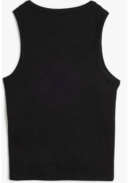 Bisiklet Yaka Kolsuz Slim Fit Basic Atlet