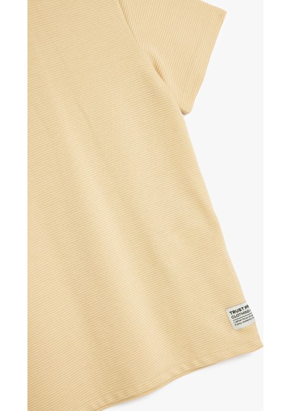 Pamuklu Kısa Kollu Bisiklet Yaka Oversize Basic Tişört modelleri