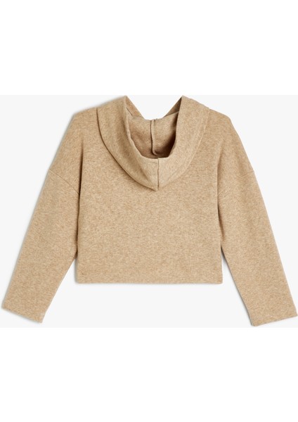 Viskon Karışımlı Kapşonlu Uzun Kollu Sweatshirt fiyatları