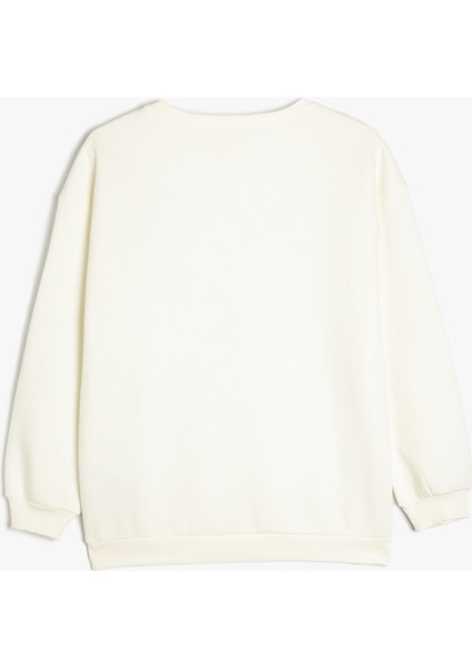 Fiyonk Desenli Uzun Kollu Bisiklet Yaka Sweatshirt fiyatları