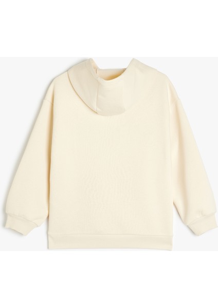 New York Nakış Detaylı Uzun Kollu Kapüşonlu Sweatshirt fiyatları