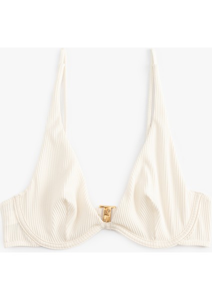 Dokulu Fitilli Balenli Bikini Üstü