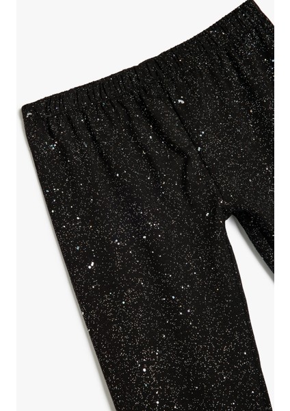 Sim Detaylı Beli Lastikli Pamuklu Tayt modelleri