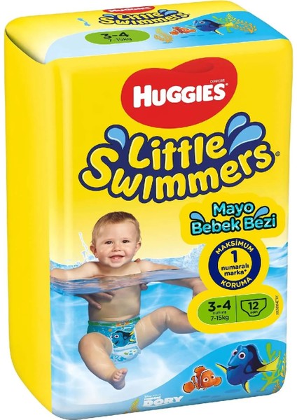 Little Swımmers Mayo Bebek Bezi Beden:3-4 (7-15 kg) 60 Adet (5 Paket *12)