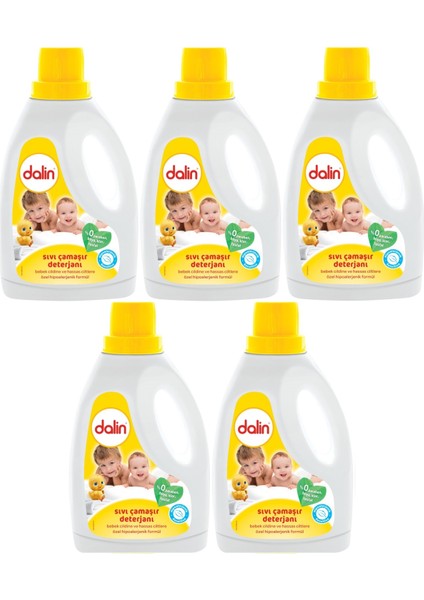 Çamaşır Deterjanı 1.5lt Klasik (Hassas ve Hipoalerjenik Formül) (5 Li Set)