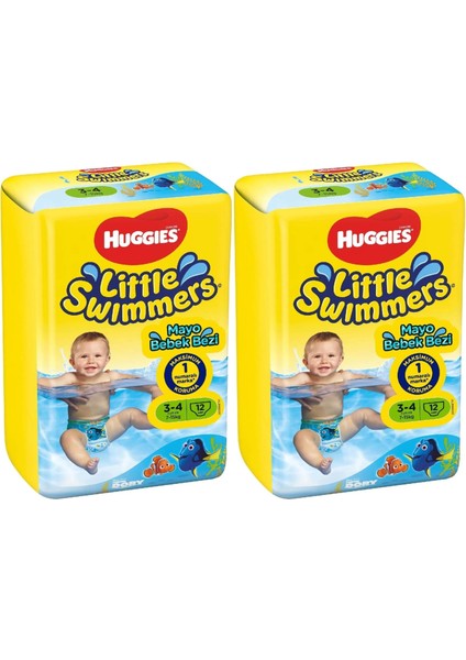 Little Swımmers Mayo Bebek Bezi Beden:3-4 (7-15 kg) 24 Adet (2 Paket *12)