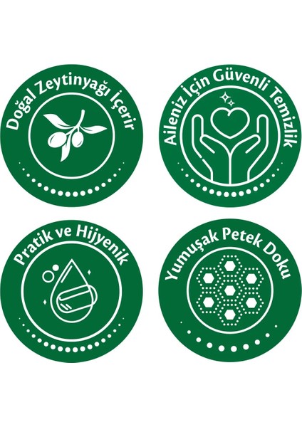 Islak Havlu Mendil 90 Yaprak (5 Li Set) Zeytin Yağlı Plastik Kapaklı (5pk*90) 450 Yaprak indirimleri