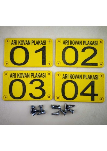 600 Adet Sarı Arı Kovan Belirleme -fidan Belirleme -et Pay Belirleme Plakası