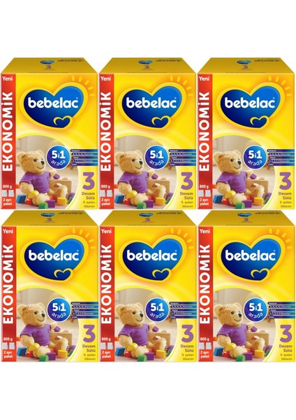 800GR No:3 Devam Sütü (9-12 Ay) (6 Lı Set)