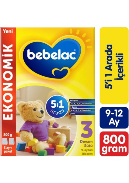 800GR No:3 Devam Sütü (9-12 Ay) (6 Lı Set)